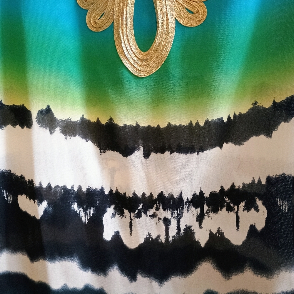 NEW WITH TAGS Nicole by Nicole Miller Tunic Size Small Vibrant With Embroidery - Picture 4 of 13